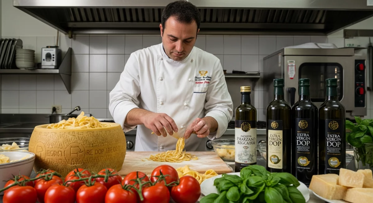 Restaurant italien certifié Ospitalità Italiana avec décoration authentique et produits traditionnels